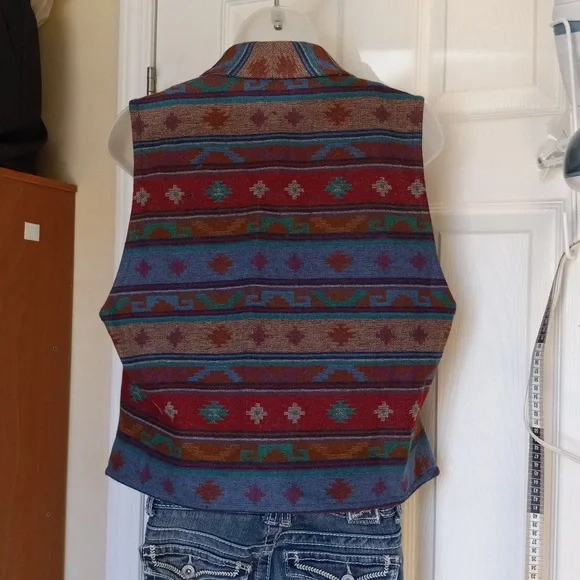 Pendleton KKNOCKABOUTS Multicolor Patterned Fabric VEST SZ.M - Picture 6 of 12